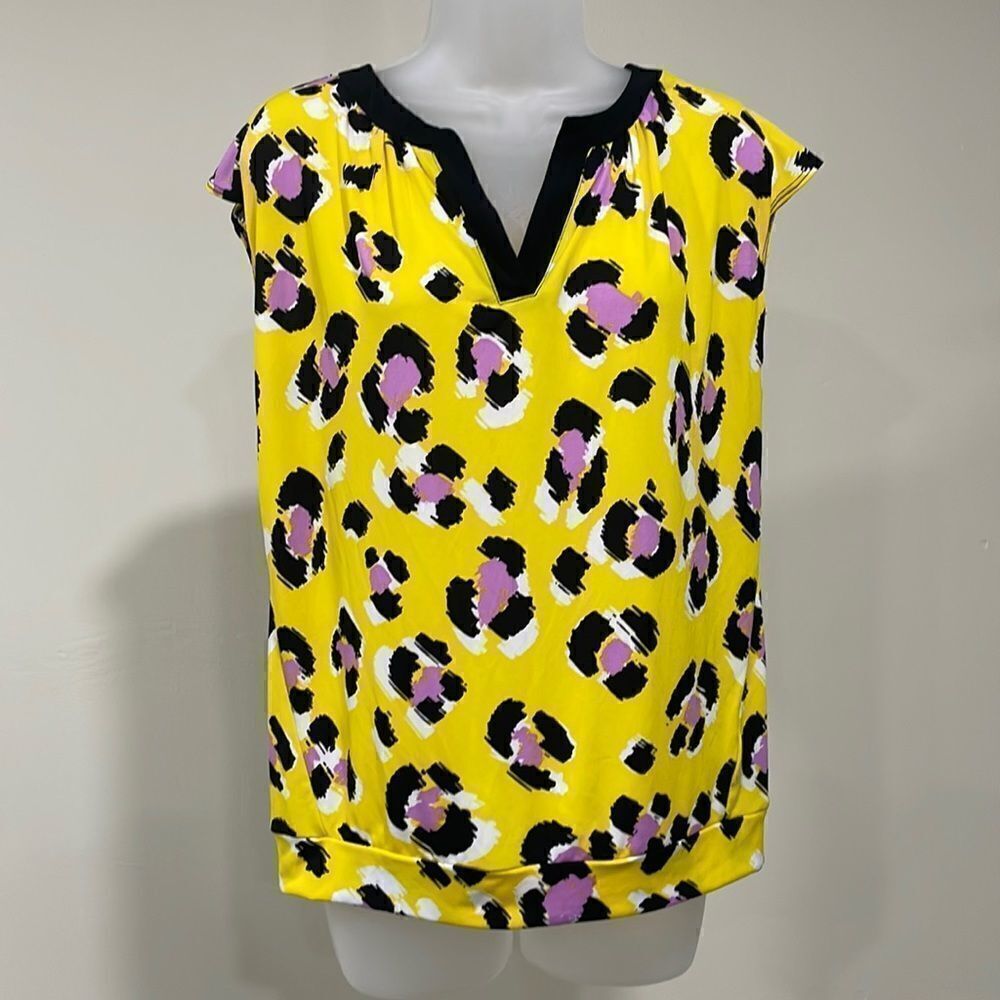 NWOT Worthington leopard animal print spot blouse. Size M. (8/10)